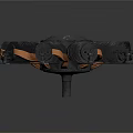 modern rocket engine turbine turbofan engine 3d model