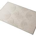 Modern Rectangular Carpet Abstract Pattern Carpet Rug Mat Soft Accessories 3d model