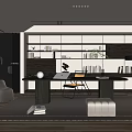 Modern study 3d model