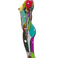 Medical Device Human Muscle Anatomy 3D Model With Colorful Labeled Muscles And Numbered Markers