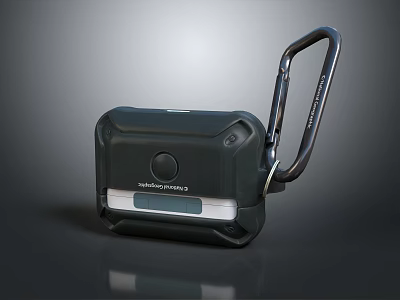 Black Portable Satellite Messenger 2 Device With Handle And Circular Button 3d model