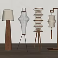 Chinese Floor Lamp New Chinese Floor Lamp Song's Aesthetic Floor Lamp Art Log Floor Lamp Decorative Floor Lamp 3d model