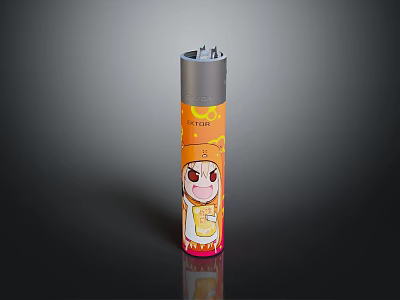 Stainless Steel Insulated Cup With Cartoon Girl Orange Design For Daily Use 3d model