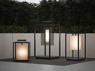 Modern Garden Lights Landscape Lights Combination Camping Lights Outdoor Lights Lawn Lights Floor Lights Community Lights 3d model