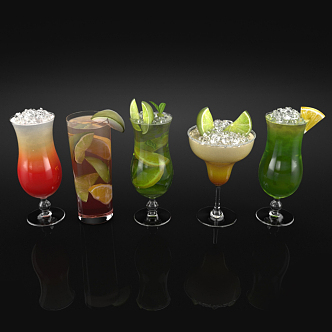 Modern Drinks 3d model