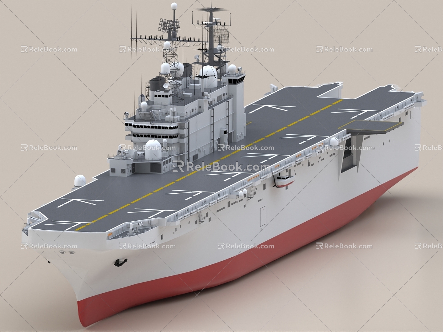 destroyer aircraft carrier warship ship cruiser 3d model