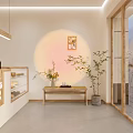 Cozy Modern Dessert Shop Interior With Display Cases And Pastries
