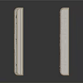 Decorative Rectangular Panels with White Surface Golden Borders Circular Decorations and Cracked Texture