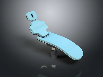 Light Blue Modern Comfortable Recliner Chair with Adjustable Backrest and Footrest 3d model