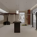 Modern Clothing Store Interior With Clothing Racks Mannequins Stylish Lighting And Display Decor