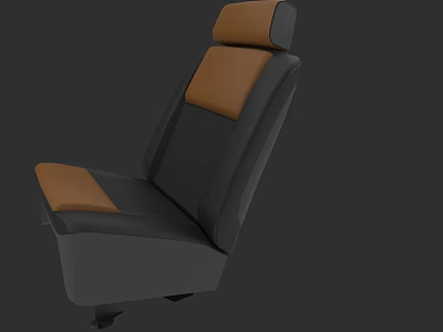 Modern Car Seat Design With Black And Brown Upholstery For Comfortable Interior 3d model