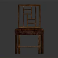 Traditional Wooden Frame Leisure Chair With Geometric Backrest And Patterned Upholstered Seat