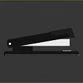 Office Supplies Stapler Black Modern Design With Metal Components And Reflective Base