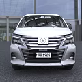 Silver Modern MPV With Spacious Interior Multiple Windows And Comfortable Seats 3d model