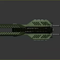Green Security Device With Striped Design And Multi Barrel Components 3d model