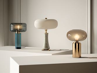 Light Luxury Table Lamp Table Lamp Combination 3d model