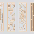 Decorative Wooden Partition Designs With Geometric Curved And Spiral Patterns For Home Interior Decoration