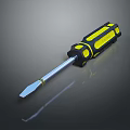 Professional Hardware Screwdriver with Yellow Black Handle and Metal Blade Design