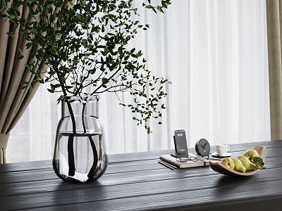 Modern Vase Ornaments Vase Desktop Ornaments Plant 3d model