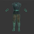 Medieval Leather Tunic With Belt Brown Pants Gauntlets And Boots Outfit