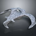 Futuristic Aerospace Spacecraft 3D Model With Textured Surface And Curved Design