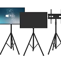 Iron Art TV Monitor Stands With Tripod Structure For Display Support