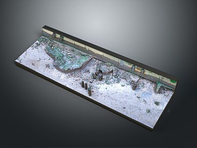 Historic sites, historic sites, ruins, realism model