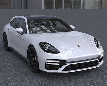 2022 Porsche Paramela Sedan Luxury Car 3d model