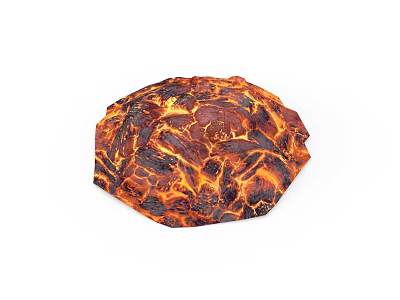 Natural Stone And Wood Decorative Piece With Unique Textured Surface 3d model