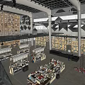 modern library 3d model