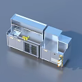 Functional Commercial Stainless Steel Kitchen Workstation With Sink Refrigerator Counter And Storage