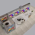 Philips Mall Retail Counter With Modern Design And Multiple TV Screens