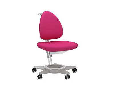 Pink Safe Ergonomic Modern Children's Chair with Wheels for Kids Comfortable Design 3d model