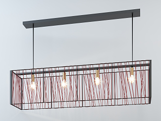 Modern chandelier fashion simple metal chandelier 3d model