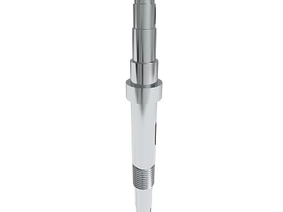 Stainless Steel Mechanical Shaft With Threaded End And Top Connector Sleeves 3d model