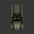 Vintage Military Truck With Open Cargo Bed Metal Rails And Classic Grille Design