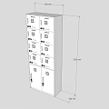 Detailed Functional Bookcase Design With Multiple Shelves Drawers And Storage Compartments 3d model