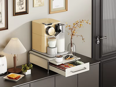 Modern Kitchen Cabinets With Pull Out Storage Appliances And Decor 3d model