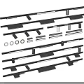Various Types of Downlights and Spotlights with Installation Parts and Accessories