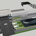 Modern Gate Landscape Gate 3d model