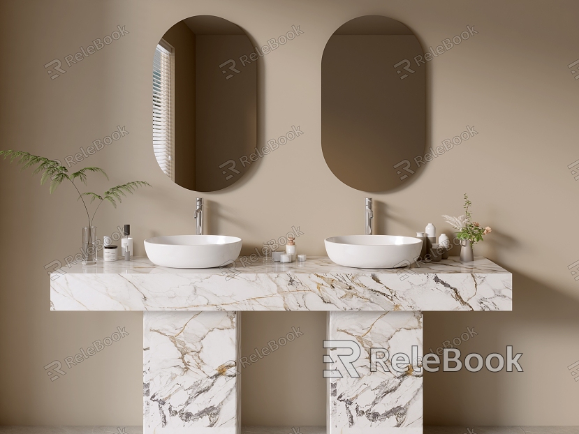 Modern Bathroom Cabinet Bathroom Basin Bathroom Ornaments model