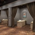Beauty Hair Salon Interior Design With Reception Desk Sofa And Decorative Shelves
