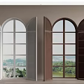 modern blinds windows floor to ceiling windows doors and windows casement window 3d model
