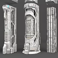 Future technology sci-fi parts sci-fi mechanical parts space 3d model