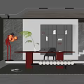 Modern study 3d model