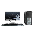 Desktop game computer host 3d model