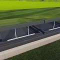Modern Single Family House Design With Glass Roof Metal Frame And Green Lawn