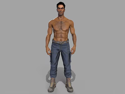 Man Muscle Male Game Character Game Character Character Fierce Man Mature Male Male Character 3d model