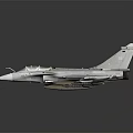 Modern Fighter Jet with Gray Body Transparent Cockpit Wings and Armaments on Dark Background