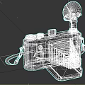 Vintage Folding Camera With Leather Body And Classic Parts